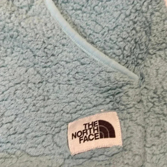 The North Face girls light blue fleece full zip jacket size M 10-12 - Picture 2 of 6